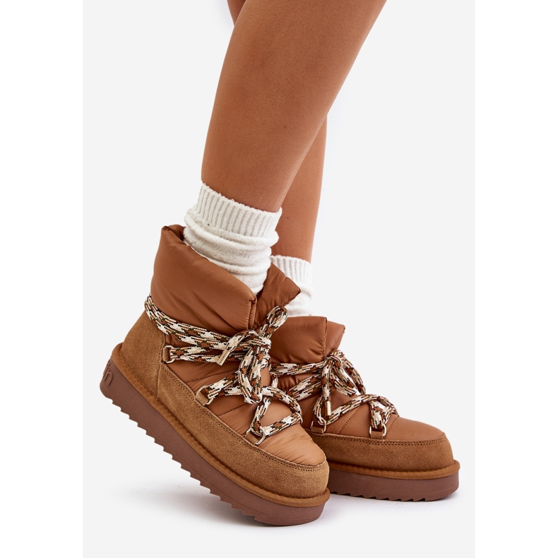 Női velúr hócsizma vastag fűzéssel D.Franklin DFSH375003 barna 1 Női velúr hócsizma vastag fűzéssel D.Franklin DFSH375003 barna 1