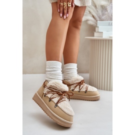 Alacsony platformú hócsizma szőrmével D.Franklin DFSH370011 Bézs 2 Alacsony platformú hócsizma szőrmével D.Franklin DFSH370011 Bézs 2