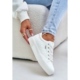Női szigetelt platformú tornacipő Big Star OO274A464 fehér 2