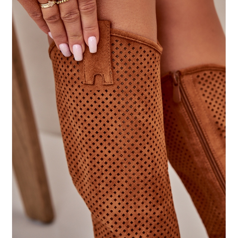 Áttört női csizma Camel S.Barski HY42-139 barna 4