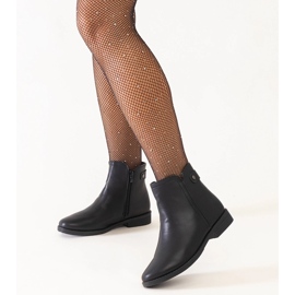 Fekete klasszikus bokacsizma Pereia ökobőrből 1