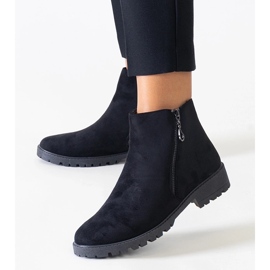 Fekete, öko-velúr bokacsizma a Brandától 1