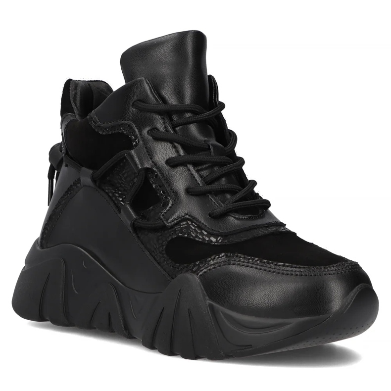 Filippo DBT6367/24 Bk bőr platformcsizma, fekete 1