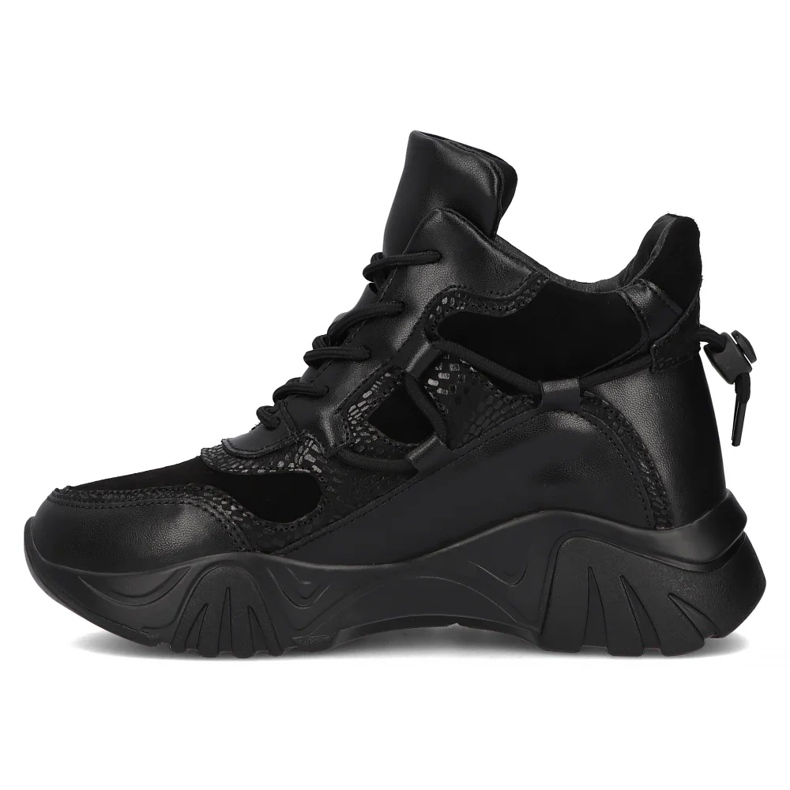 Filippo DBT6367/24 Bk bőr platformcsizma, fekete 2