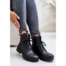 Zazoo 2831 női csizma természetes bőrből, fekete 2