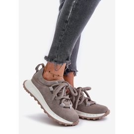 Női velúr tornacipő vastag fűzővel Artiker 54C1465 szürke 1