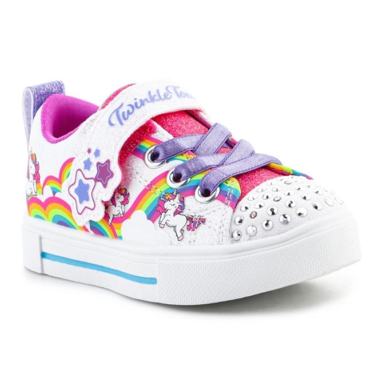 Skechers S-Lights Girls Twinkle Sparks Jumpin Clouds cipő 314809N-WMLT fehér 1