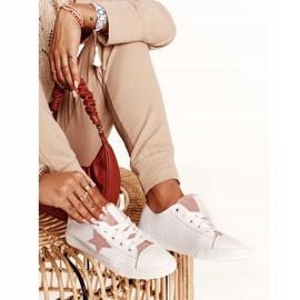 Big Star Női cipők egy csillag nagy csillaggal, DD274691 fehér és rózsaszín 6