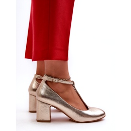 Mascara Női szivattyúk öko-bőrrel az Arany Metalic Poston aranysárga 5