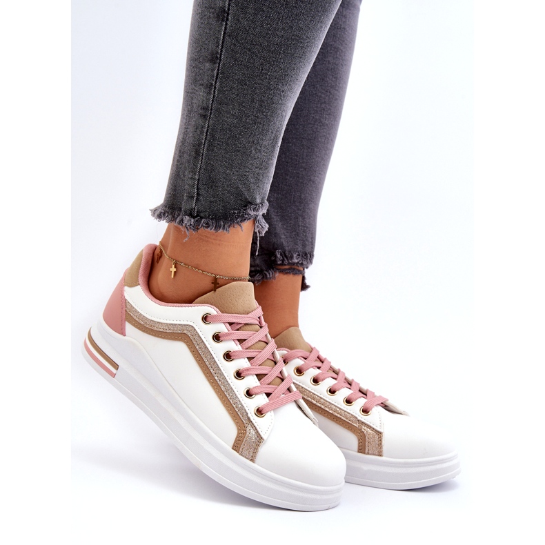 A női sport bézs csillogással búcsúzik fehér 2