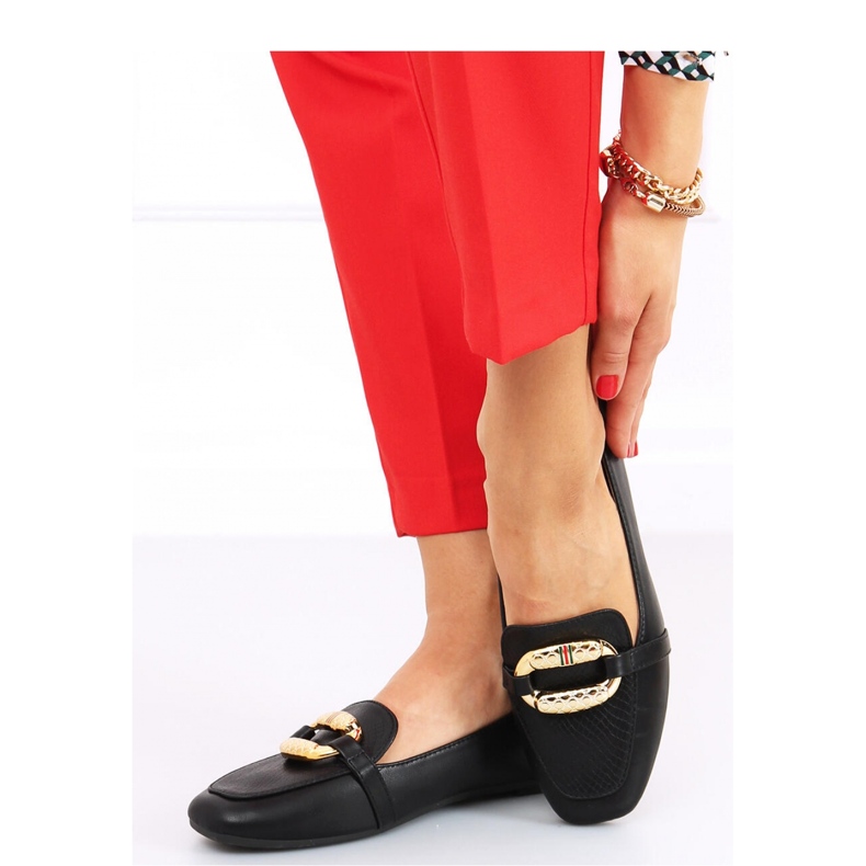 Sajmon Fekete női mokaszin - Inello 1 Sajmon Fekete női mokaszin - Inello 1