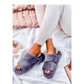 Rhodes Grey női papucs gumiszalaggal szürke 1