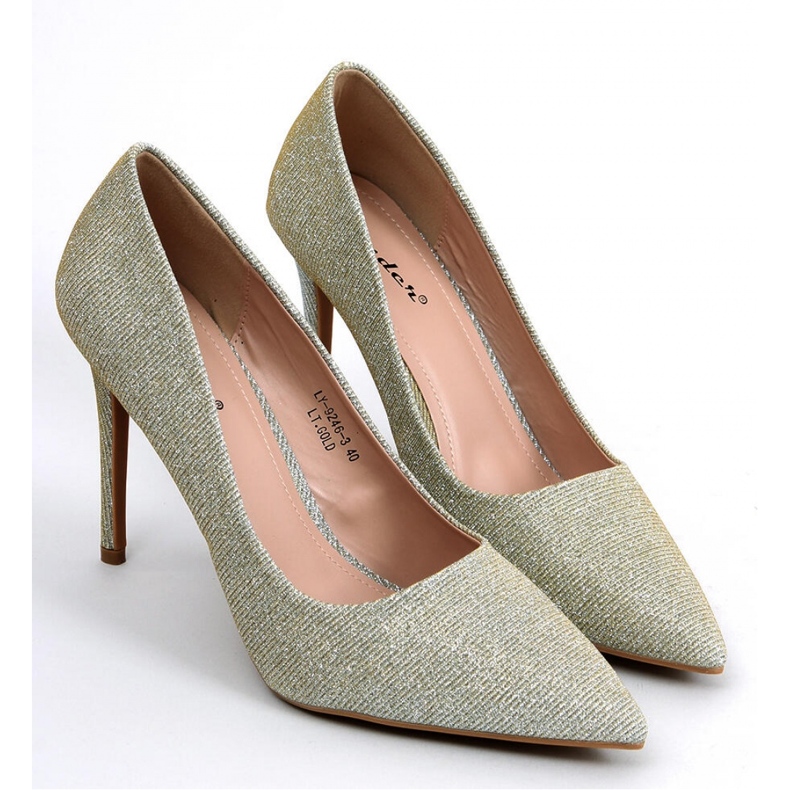 Női opálos Anabelle LT.GOLD magassarkú - Inello sárga 1