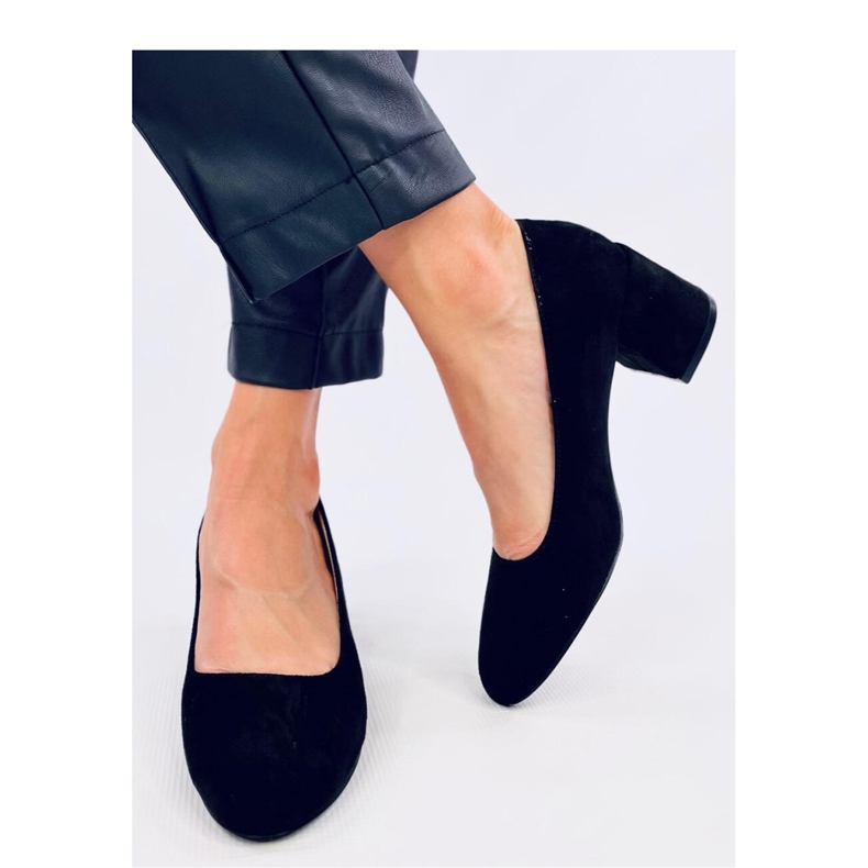 Fredette Black kényelmes sarokpumpák fekete 1