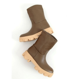 Zöld, egyenes fazonú bokacsizma 1