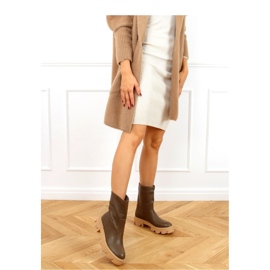 Zöld, egyenes fazonú bokacsizma 2