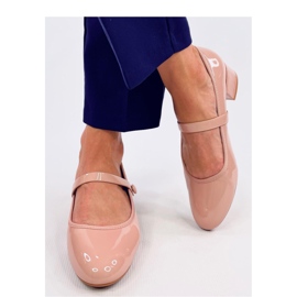 Akt patent magas sarkú balett lapos bézs 2