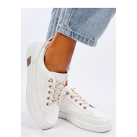 Bézs színű női tornacipő fehér 1