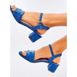 Kék alacsony sarkú szandál 1