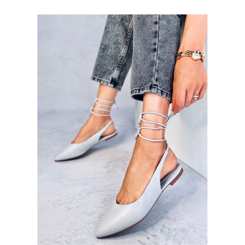 Nyitott sarkú, kötött, szürke balerinák 1 Nyitott sarkú, kötött, szürke balerinák 1