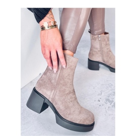 Khaki stabil sarkú bokacsizma barna 1