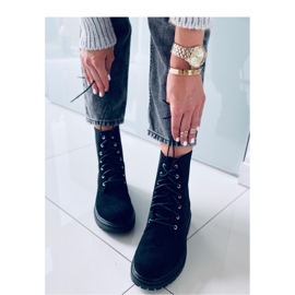 Vecna ​​​​Fekete munkás fűzős bokacsizma - Inello 2