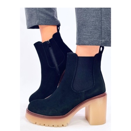 Mattis Black - Inello széles sarkú csizma protektorral fekete 1