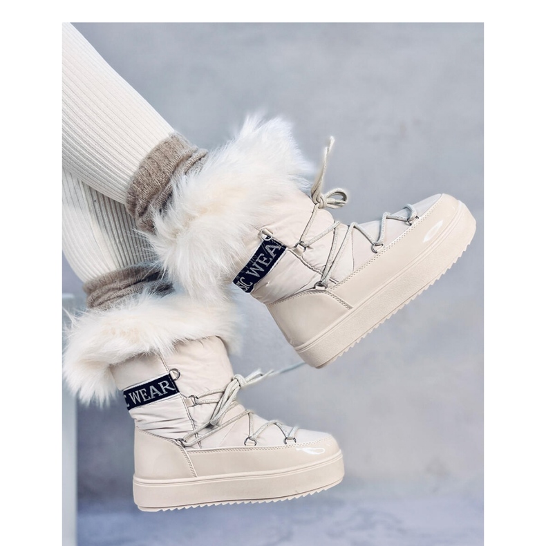 Bézs prémes hócsizma 1