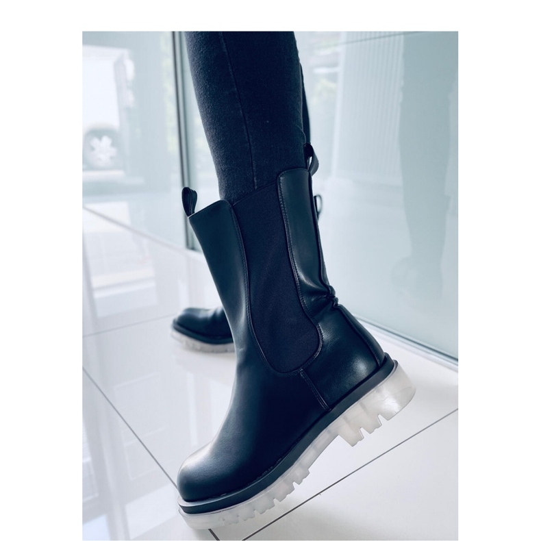 Magas felső Chelsea csizma fekete 1