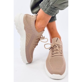 Khaki zoknis sportcipő barna 1