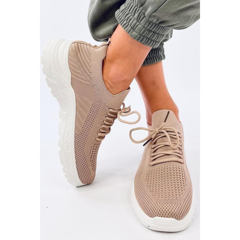 Khaki zoknis sportcipő barna 1