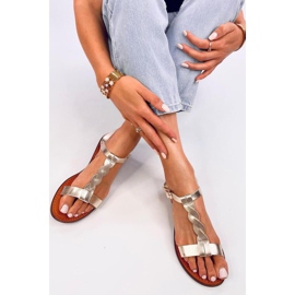 Pourta Gold női szandál - Inello sárga 2