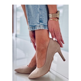 Klasszikus női magassarkú Eurielle Khaki - Inello bézs 2 Klasszikus női magassarkú Eurielle Khaki - Inello bézs 2