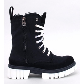 Vaugh Fekete vászon bokacsizma protektorral - Inello 1