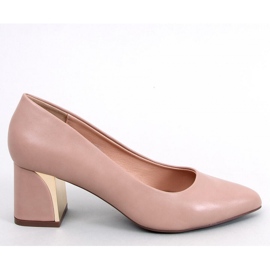 Kerrigan Khaki széles sarkú pumpák - Inello bézs 1