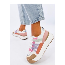 Női tornacipő magas talppal fehér 1