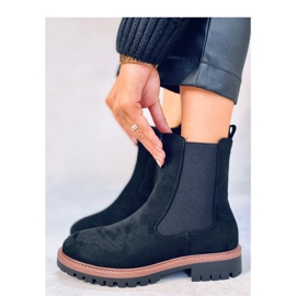 Fuqua Fekete velúr Chelsea csizma - Inello 2