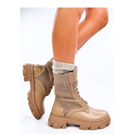 Dolgozók rugalmas felsőrésszel Calling Khaki - Inello barna 1