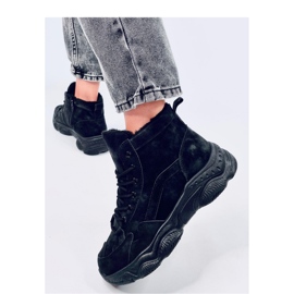 Elius Black - Inello hőszigetelt téli tornacipő fekete 2