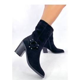 Hardin Black velúr cowboy csizma - Inello fekete 1