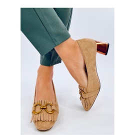 Weinn Beige réz sarokpumpák - Inello bézs 2