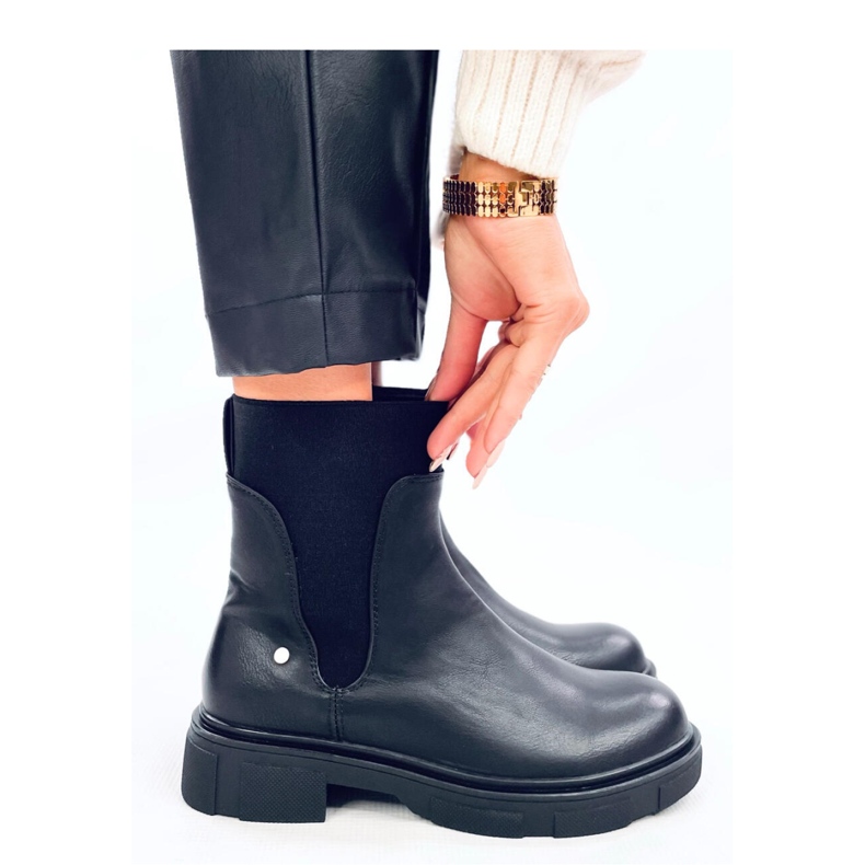 Mead Black női Chelsea csizma - Inello fekete 1