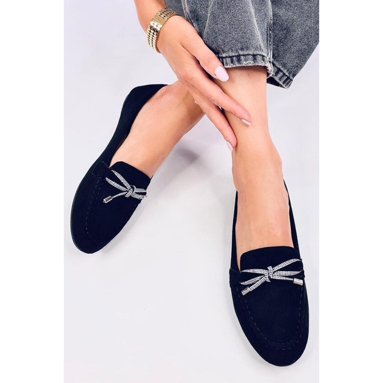 Marsoin Fekete velúr mokaszinok - Inello 1