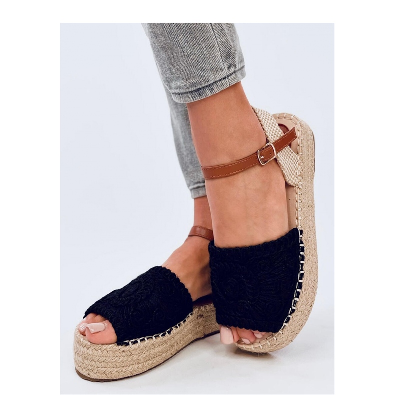 Boho Ingram Fekete espadrill szandál - Inello 1