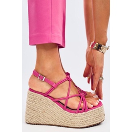Pascai Fuchsia ékes espadrille szandál - Inello rózsaszín 1 Pascai Fuchsia ékes espadrille szandál - Inello rózsaszín 1