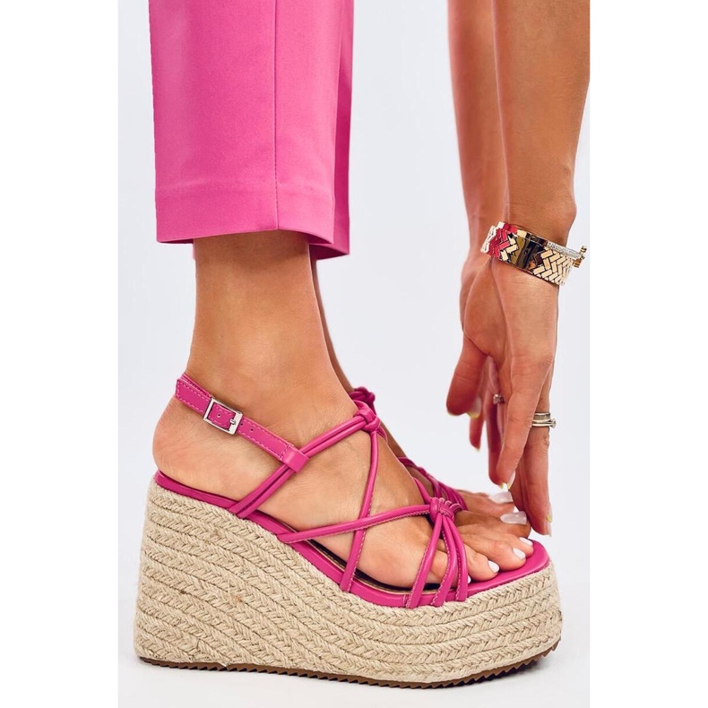 Pascai Fuchsia ékes espadrille szandál - Inello rózsaszín 1 Pascai Fuchsia ékes espadrille szandál - Inello rózsaszín 1