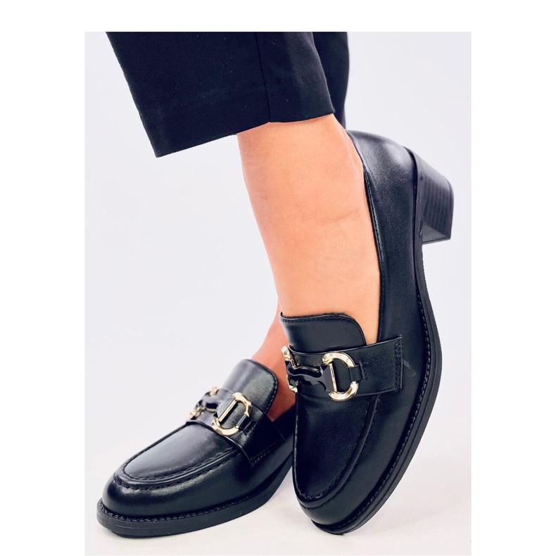 Rabier Black széles sarkú pumpák - Inello fekete 1