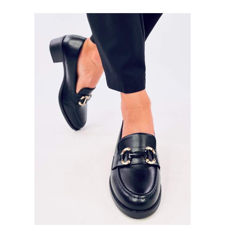 Rabier Black széles sarkú pumpák - Inello fekete 2