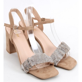 Dash Khaki széles sarkú szandál - Inello barna 1