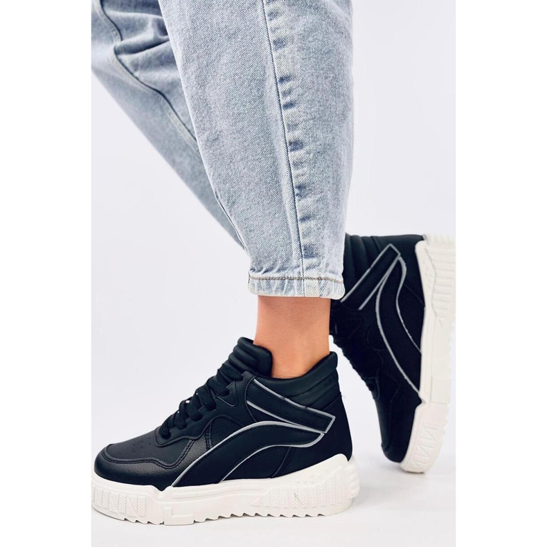 Gahine Fekete magasszárú tornacipő - Inello 1